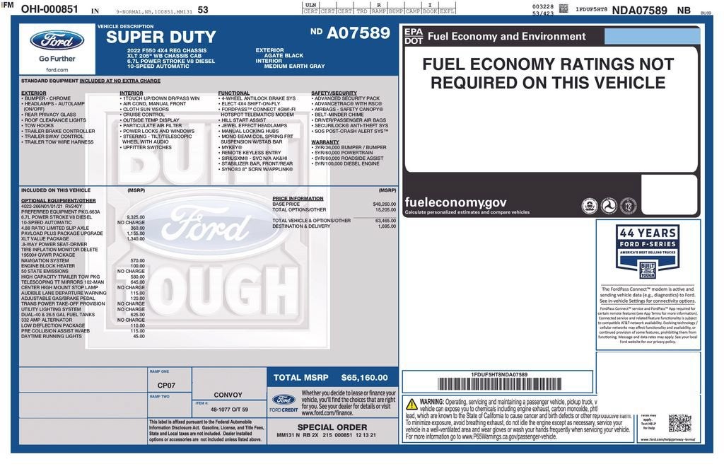 2022 Ford Super Duty F-550 DRW XL
