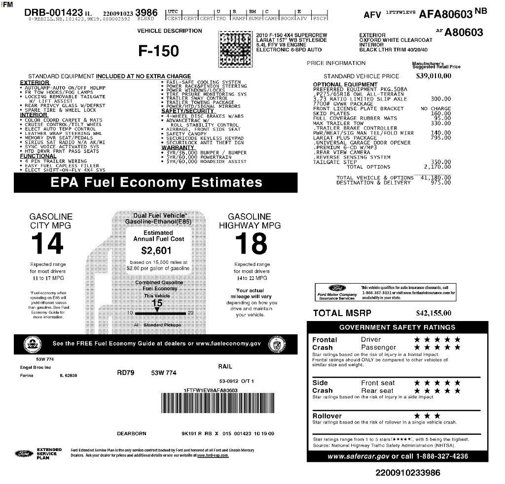 2010 Ford F-150 Lariat
