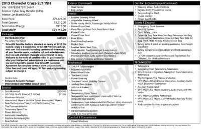 2013 Chevrolet Cruze 2LT
