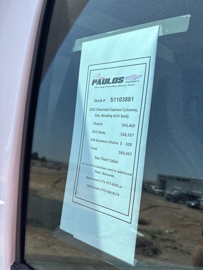 2025 Chevrolet Express Cutaway 3500 1WT