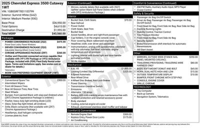 2025 Chevrolet Express Cutaway 3500 1WT