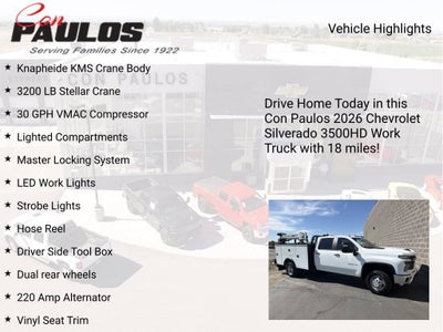2026 Chevrolet Silverado 3500 HD Chassis Cab Work Truck
