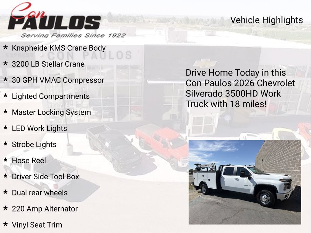 2026 Chevrolet Silverado 3500 HD Chassis Cab Work Truck