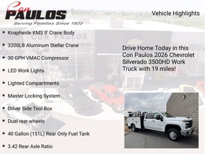 2026 Chevrolet Silverado 3500 HD Chassis Cab Work Truck