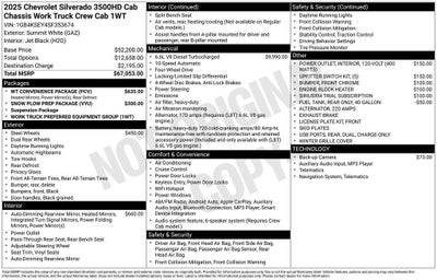 2025 Chevrolet Silverado 3500 HD Chassis Cab Work Truck
