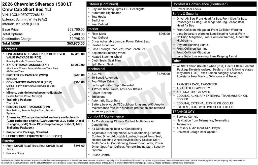 2026 Chevrolet Silverado 1500 LT