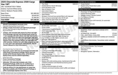 2025 Chevrolet Express Cargo WT