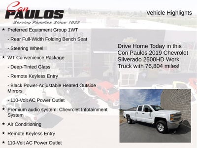 2019 Chevrolet Silverado 2500 HD Work Truck