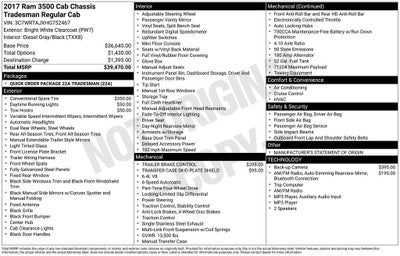 2017 RAM 3500 Chassis Cab Tradesman