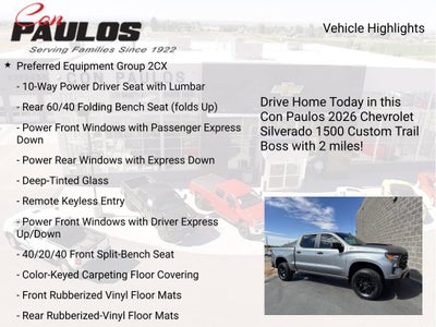 2026 Chevrolet Silverado 1500 Custom Trail Boss