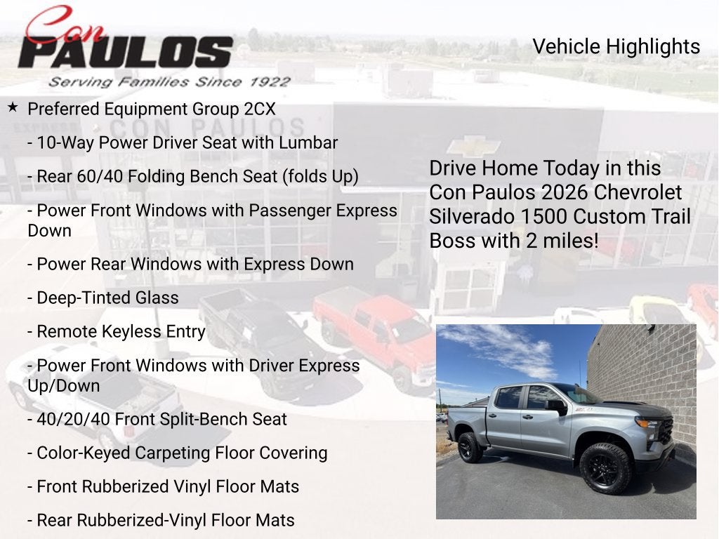 2026 Chevrolet Silverado 1500 Custom Trail Boss