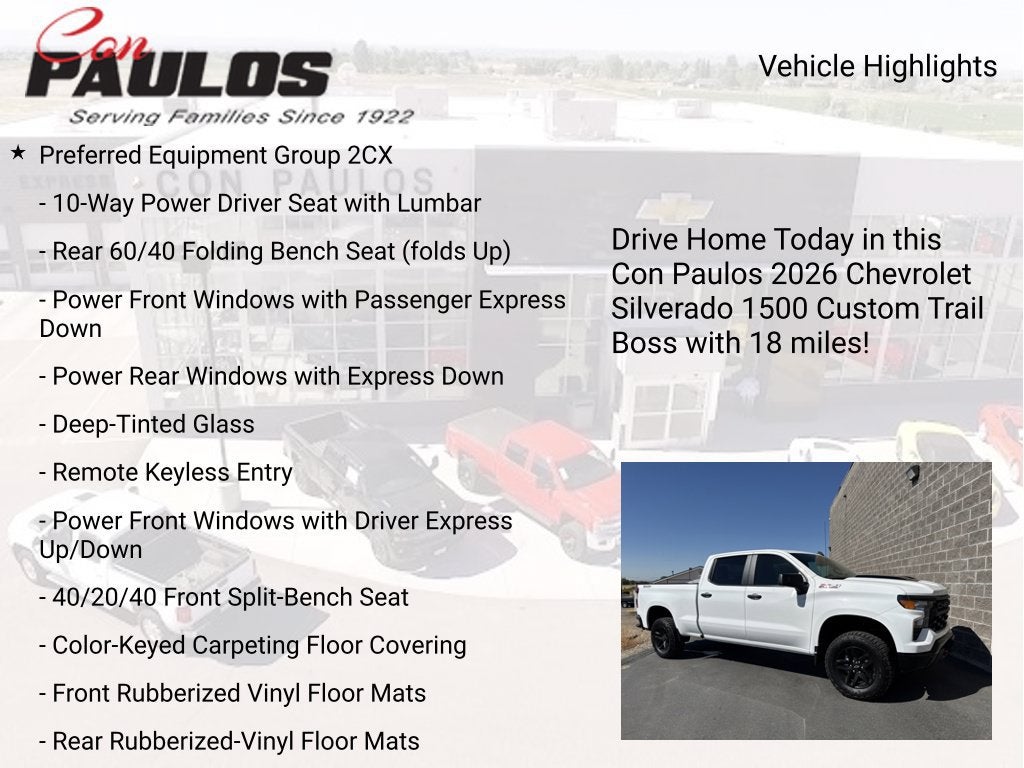 2026 Chevrolet Silverado 1500 Custom Trail Boss