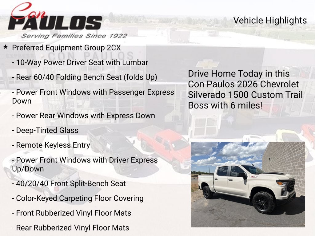 2026 Chevrolet Silverado 1500 Custom Trail Boss