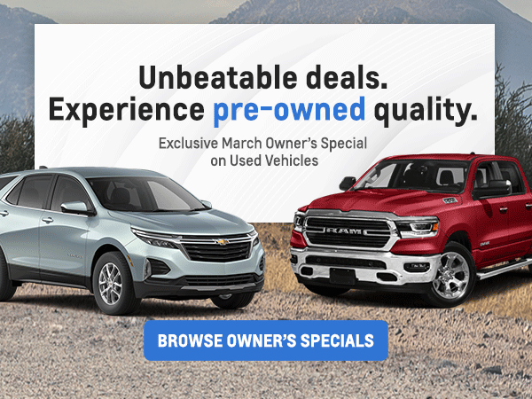 Exclusive March Owner’s Specials on pre-owned vehicles at Co